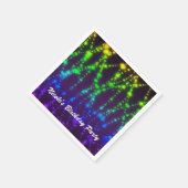 Serviette En Papier Arc-en-ciel luisant néon lumières étincelles fête  (Coin)