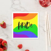 Serviette En Papier Arc-en-ciel moderne Pride (En situation)