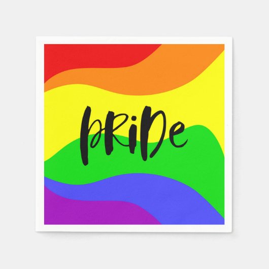 Serviette En Papier Arc-en-ciel moderne Pride (Devant)