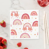 Serviette En Papier Arc-en-ciel orange (En situation)