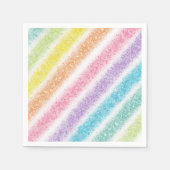 Serviette En Papier Arc-en-ciel Pailleté Pastel (Devant)