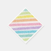 Serviette En Papier Arc-en-ciel Pailleté Pastel (Coin)