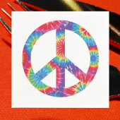 Serviette En Papier Arc-en-ciel Peace Sign Napkins 60s Soixante
