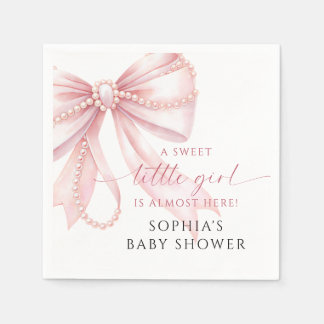 Serviette En Papier Arc-en-ciel Rose Perle Douce Petite Fille Baby Sho