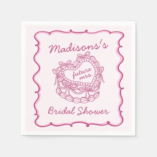 Serviette En Papier Arc en ciel Ruban Rétro Coquette Gâteau Fête de Ma (Devant)