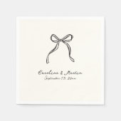 Serviette En Papier Arc lunaire, mariage tiré à la main (Devant)