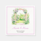 Serviette En Papier Arc Mariage floral de printemps (Devant)