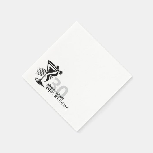 Serviette En Papier Arc Martini (Coin)