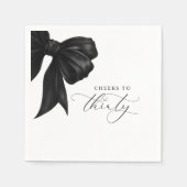 Serviette En Papier Arc noir 30e anniversaire (Devant)