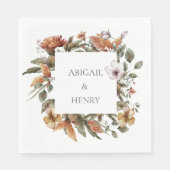 Serviette En Papier Arc Romantique d'automne Mariage floral (Devant)