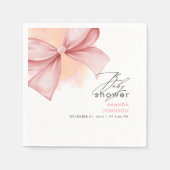 Serviette En Papier Arc rose Moderne Baby shower élégant (Devant)