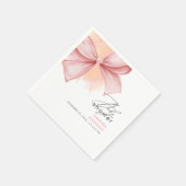 Serviette En Papier Arc rose Moderne Baby shower élégant (Coin)