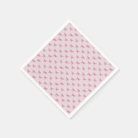 Serviette En Papier arc rose motif Saint-Valentin (Coin)
