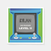 Serviette En Papier Arcade anniversaire, invitation d'anniversaire de  (Devant)