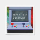 Serviette En Papier Arcade jeu vidéo fête d'anniversaire (Devant)