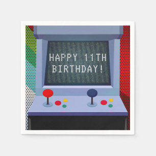 Serviette En Papier Arcade jeu vidéo fête d'anniversaire