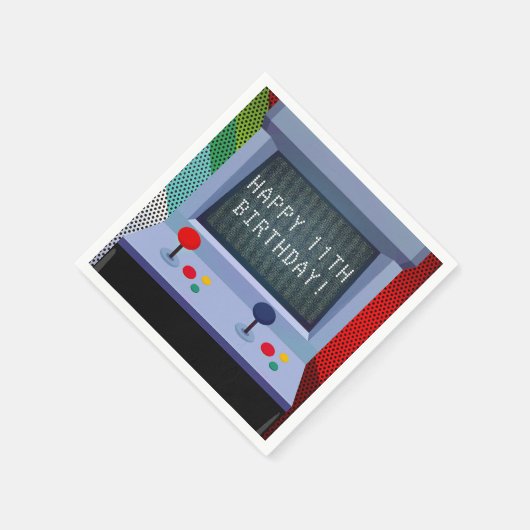 Serviette En Papier Arcade jeu vidéo fête d'anniversaire (Coin)