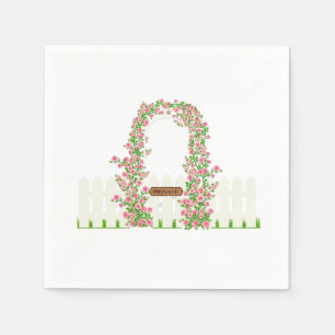 Serviette En Papier Arch floral personnalisé pour jardin de campagne &