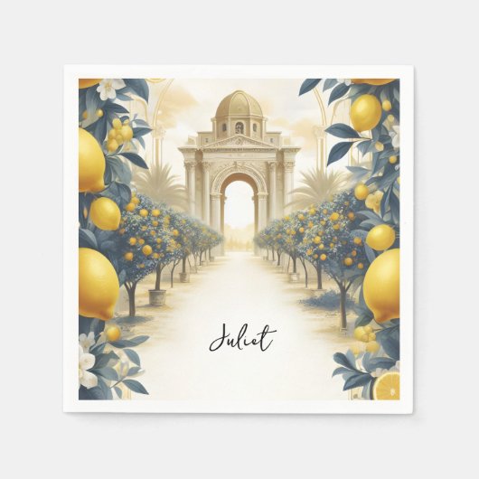 Serviette En Papier Arch Food Fun Fruit Lime Citron Fête des mariées (Devant)