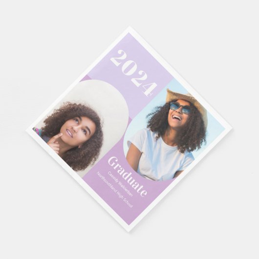 Serviette En Papier Arch Purple Deux Diplôme Photo (Coin)