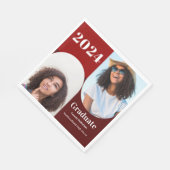 Serviette En Papier Arch Red Burgundy Deux diplômes photo (Coin)