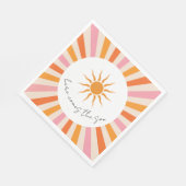 Serviette En Papier Arch Retro Voici Le Baby shower Fils (Coin)