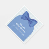 Serviette En Papier Arche Bleue En vichy Baby shower Bow Bow Plaid (Coin)