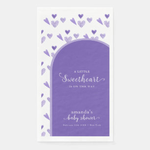 Serviette En Papier Arche Bohème Rustique Violet Baby Shower Douceur