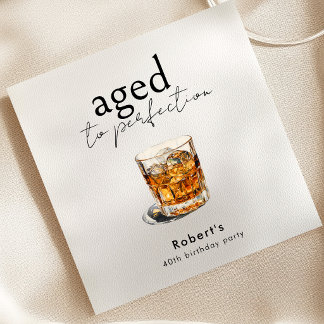 Serviette En Papier Arche de fête d'anniversaire de whisky vieilli à l