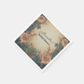 Serviette En Papier Arche élégante Mariage Art Nouveau (Coin)