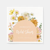 Serviette En Papier Arche Fleurie de Pêche pour une Baby Shower de Mar (Devant)