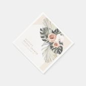 Serviette En Papier Arche florale boho poussiéreuse (Coin)