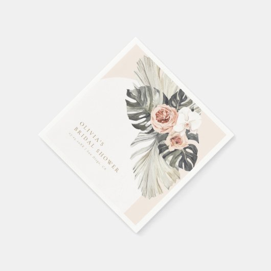 Serviette En Papier Arche florale boho poussiéreuse (Coin)