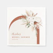 Serviette En Papier Arche florale en terre cuite Boho (Devant)