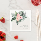 Serviette En Papier Arche Florale Tropicale (En situation)
