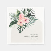 Serviette En Papier Arche Florale Tropicale (Devant)