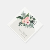 Serviette En Papier Arche Florale Tropicale (Coin)