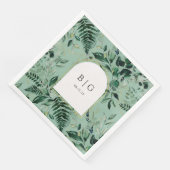 Serviette En Papier arche verte moderne jardin botanique mariage (Coin)