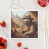 Serviette En Papier Archéologue Sloth (En situation)