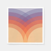 Serviette En Papier Arches pastel violettes, orange et bleues (Devant)
