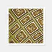 Serviette En Papier Architecture Brown et verte (Devant)
