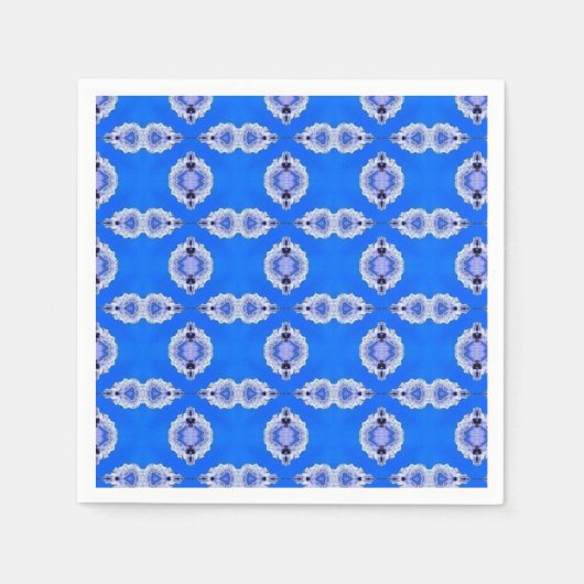 Serviette En Papier Architecture d'art géométrique bleu azur (Devant)