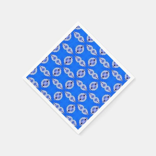 Serviette En Papier Architecture d'art géométrique bleu azur (Coin)