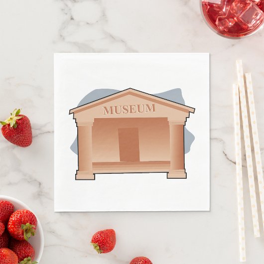 Serviette En Papier Architecture de musée classique