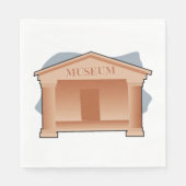 Serviette En Papier Architecture de musée classique (Devant)