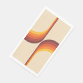Serviette En Papier Arcs colorés de style rétro (Coin)