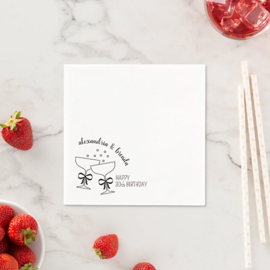 Serviette En Papier Arcs de naissance Champagne (En situation)
