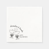 Serviette En Papier Arcs de naissance Champagne (Devant)