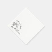Serviette En Papier Arcs de naissance Champagne (Coin)
