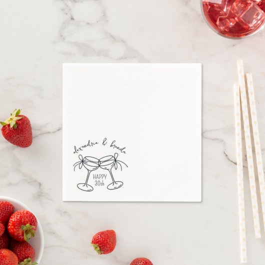 Serviette En Papier Arcs de naissance Champagne (En situation)